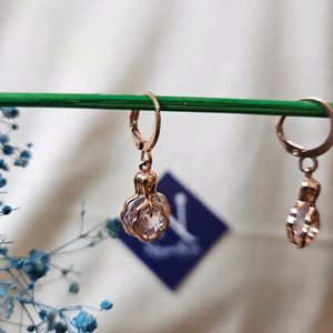 Anti-tarnish Caged AD Stone Earrings