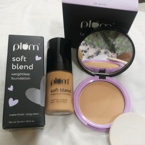 Plum Foundation & Compact Combo