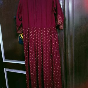 Xxl Ethnic Gown Heavy Flare