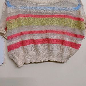 Knit Colourful Crop Top