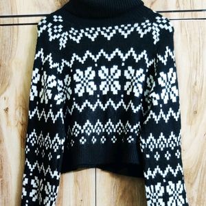 Black Designer Baggi Sweater Size-42