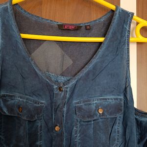 Ginger By Lifestyle Denim Cotton Blue Jumpsu