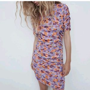 Zara Ruched Bodycon Dress