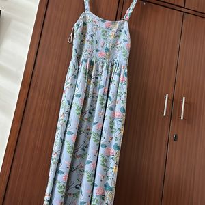 Long Strap Flare  Dress