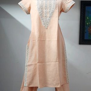 Peach Kurta Set