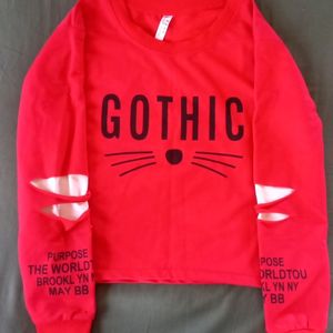 Red cute Korean Sweatshirt