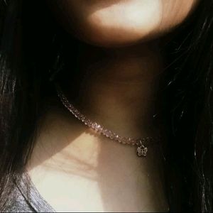 Beautiful Pink Crystal Necklace