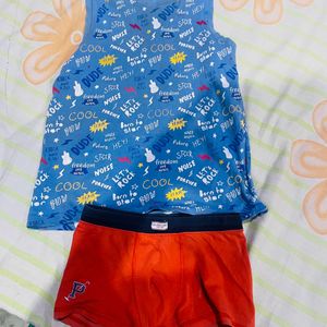 Boys Underpants And T-shirt