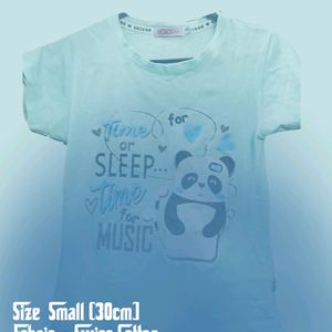 Cute Mint Panda Music T-Shirt - Size Small (30)