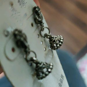 Oxidised Flower Earrings