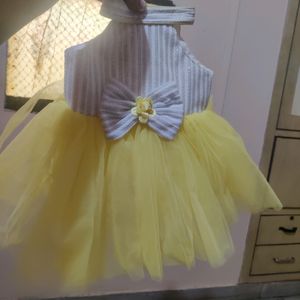 Yellow Baby Girl Frock Like New