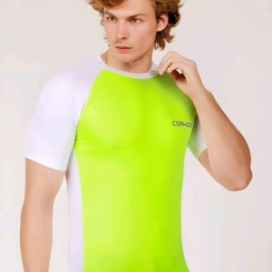 CORWOX Men's Active Neon Green Sports T-Shirt