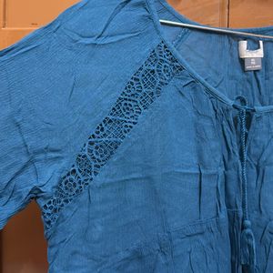 Blue Full Sleeves Top