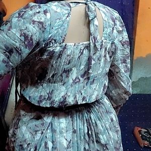 Western Gown With Belt And Back Knot