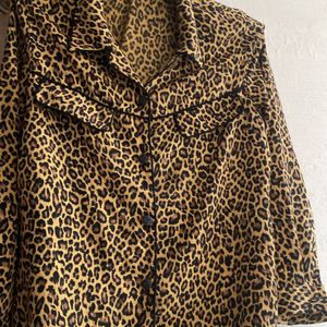 This is Leopard Printed Shirt Full Sleeve