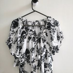 Off Shoulder Floral Print Top