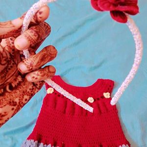 Knitted Baby Frock 0-6 Months  For Girls