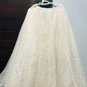 beautiful white lehnga