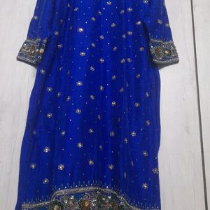 Royal Blue Pakistani Bridal Suit