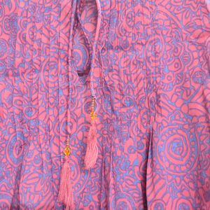 Gorgeous Pink Crepe Tunic With 3/4 Sleeve