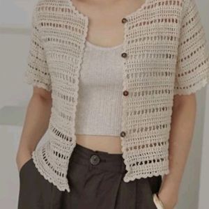 White Crochet Shrug🕊️