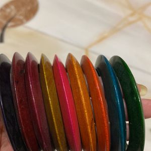 Wooden Colourful Bangles Set