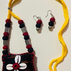 Homemade neck piece With Earrings