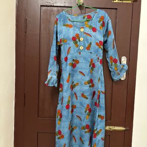 Blue A-Line Kurta