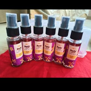 Pack Of 6 Plum Vanilla Vibes Body Mist