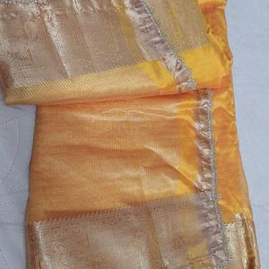 Silk Saree With Xxl Readymade Blouse