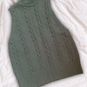 NUON armless olive sweater