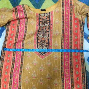 Mustard Kurta Set With Dupatta - Never Used