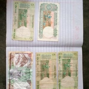 Old Note 5Rupees Tractor Chaap Combo