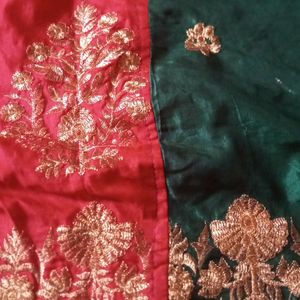 Red And Green Combo Saree With Gift 🎁🎁🎁🎁