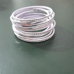 Bangles For Children ( Silver , Pack Of 12)