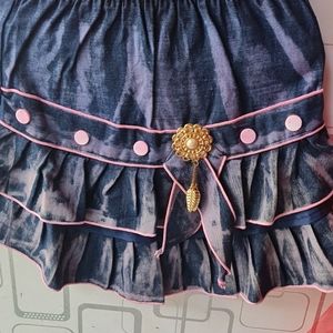 Skirt Top Denim For Kids