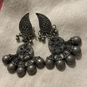 Oxidised Light Weight Earring