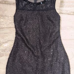 Black Sequin Bodycon Dress