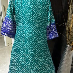 Bandhej A- line Kurti