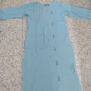 Stretchable Green Kurta Daily Use In Length 40