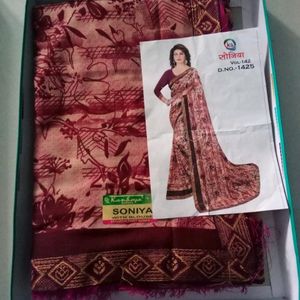 2 New Sarees Combo With Blouse Peice