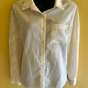 Shirt With Lace Sleeves