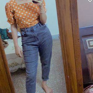 Polka Crop Top