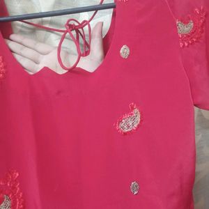 Red Sequence Kurta