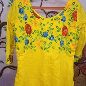 Yellow Beautiful Kurti ♥♥♥