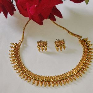 Gold Plated Antique Choker Necklace