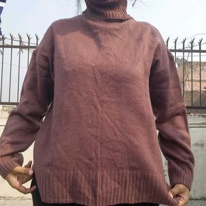 Mauve Turtleneck Sweater