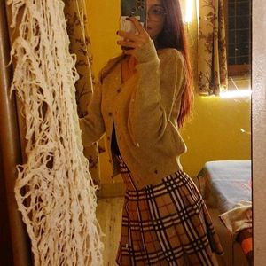 Hight Waist Plaid Skirt