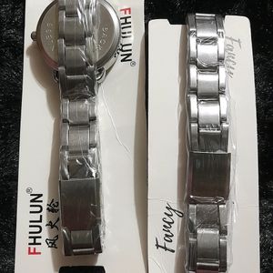 Combo Of 2 Silver Watchs