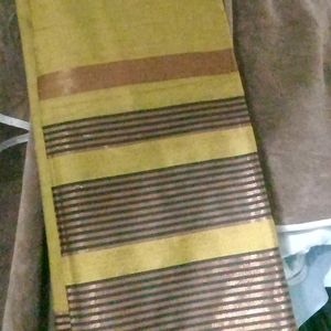 Olive Green Colour Saree